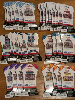 Pokemon TCG Sleeved Booster Pack lot x32 Factory Sealed Surging Destined Paradox - Image 2