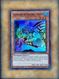 Yugioh Legendary Six Samurai - Shinai SPWA-EN044 Super Rare 1st Ed LP - Image 1