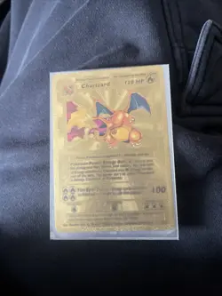 Pokemon TCG Charizard Base Set 4/102 Holo 1st Edition Gold Foil - Image 2