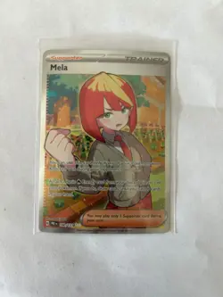 Pokemon TCG Card - Mela 140/131 Prismatic Evolutions Trainer English Full Art - Image 1
