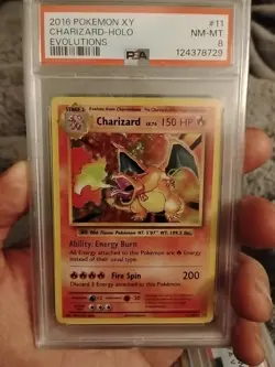 Pokemon 2016 XY Evolutions #11/108 Charizard-Holo Card PSA 8 - Image 1