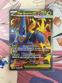 Pokemon Mega Heracross EX 108/094 Phantasmal Flames SR Full Art English Card TCG - Image 1