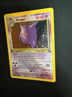 Pokemon 1st First Edition Gengar 5/62 Fossil Set Card Holo Holographic 1999 WOTC - Image 4