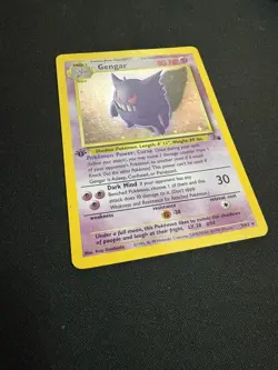 Pokemon 1st First Edition Gengar 5/62 Fossil Set Card Holo Holographic 1999 WOTC - Image 5