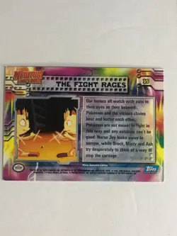 Pokemon Card Mewtwo Strikes Back Blue Topps Label The Fight Rages #35 Near Mint - Image 2