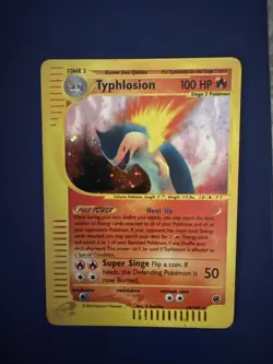 Pokemon TCG Typhlosion Expedition Base Set Reverse Holo Holo Rare Card 28/165 - Image 1
