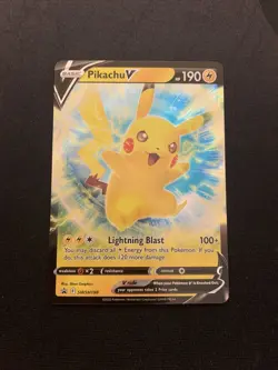Pikachu V SWSH198 MINT/NM -Ultra Rare Pokemon Card- Black Star Promo (2b) - Image 1