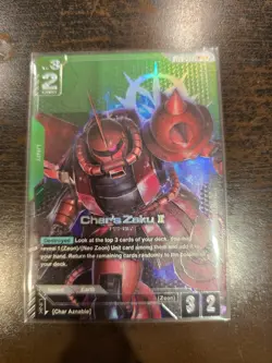 (English) Gundam Card Game Char’s Zaku II ST03-006 LR+ Alt Art - Image 1