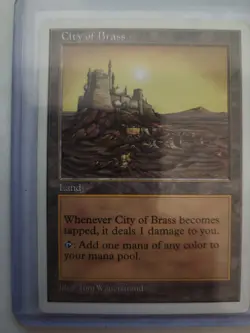 Magic the Gathering City of Brass #413 Fifth Edition Colorless Land - Image 1