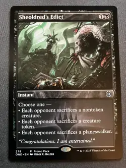 MTG Sheoldred's Edict {Promo Pack: Phyrexia: All Will Be One} - NM - Image 1