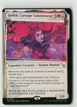 MTG Murders At Karlov Manor Judith, Carnage Connoisseur (Showcase) x1 NM Rare - Image 1