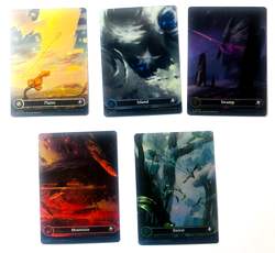 Full Art Galaxy Foil Land Set Edge Of Eternities EOE MTG Magic The Gathering - Image 1