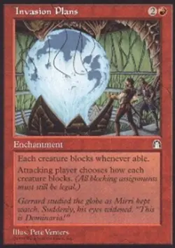 Moderate Play, English MTG Regular Invasion Plans Stronghold Magic the Gathering - Image 1
