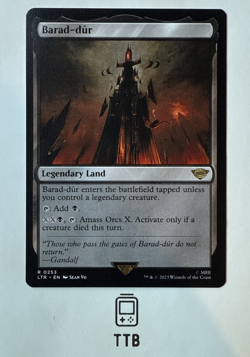 MTG Barad-Dur 253 Rare, NM LTR Lord of the Rings - Image 1