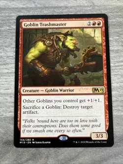 Goblin Trashmaster - NM Regular Rare #144 M19 Core Set 2019 MTG - Image 1