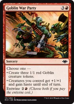 MTG Goblin War Party - Foil, Modern Horizons, Lightly Played, English - Image 1
