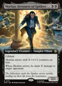 x1 Morlun, Devourer of Spiders - Extended Art R MTG Marvel's Spider-Man M/NM, En - Image 1