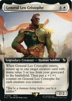 MTG General Leo Cristophe (Extended Art) Normal NM Commander: FINAL FANTASY Magi - Image 1