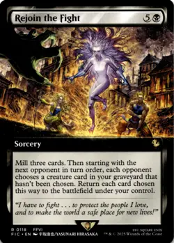 MTG Rejoin the Fight (Extended Art) Normal NM Commander: FINAL FANTASY Magic 118 - Image 1