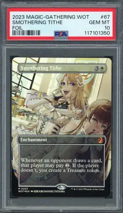 PSA 10 Smothering Tithe (Anime) Wilds of Eldraine: Enchanting Tales MTG B21 - Image 1