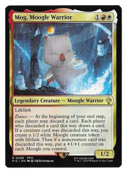 MTG Mog, Moogle Warrior Final Fantasy Commander (FIC) Rare Magic #0089 Unplayed - Image 1