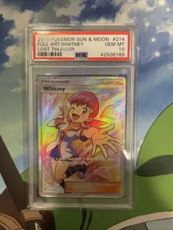 2018 Pokemon Sun & Moon Whitney Lost Thunder Full Art #214 PSA 10 Gem Mint SM - Image 1