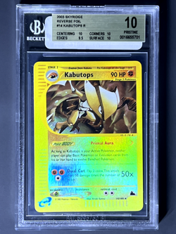 BGS PRISTINE 10 2003 Pokemon (WOTC) Skyridge Kabutops-Reverse Foil #14 (POP 2) - Image 1