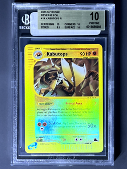 BGS PRISTINE 10 2003 Pokemon (WOTC) Skyridge Kabutops-Reverse Foil #14 (POP 2) - Image 1