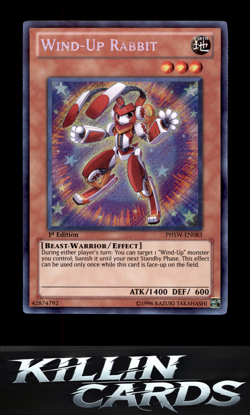 1st Edition Wind-Up Rabbit PHSW-EN083 Secret Rare Photon Shockwave YuGiOh Card N - Image 1