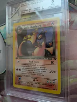 2000 Pokemon Team Rocket 1st Edition Dark Charizard Holo Rare #4/82 BGS 9 - Image 3