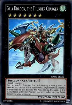 Gaia Dragon, the Thunder Charger Unl Ed Super GAOV-EN046 Yu-Gi-Oh! - Image 1