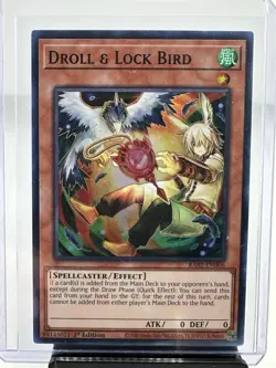 Yugioh Droll & Lock Bird (Alternate Art) Super Rare RA02 - Image 1