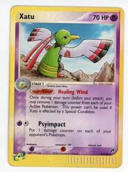 Pokemon Card Xatu 55/100 Reverse Holo Foil EX Sandstorm EX - Image 1