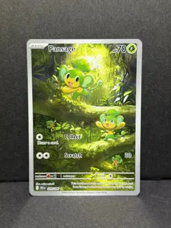 Pansage 089/086 Black Bolt Illustration Rare Pokemon Card Full Art Grass Type - Image 1