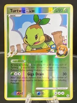 Pokemon TGC 2009 Platinum Rising Rivals Turtwig GL 85/111 Reverse Holo Card - Image 1
