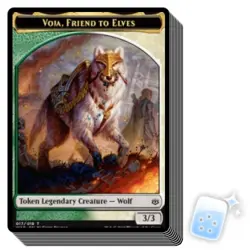 10 pcs VOJA, FRIEND TO ELVES TOKEN (17/19) War Of The Spark WAR Magic MTG CARD - Image 1