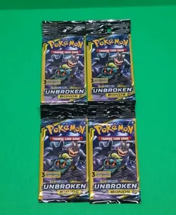 New Tag Team Pokemon SM Unbroken Bonds 3 Card Mini Booster Packs X4 LOOK - Image 2