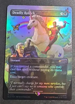 FOIL - Deadly Rollick 1754 NM MTG Secret Lair X Deadpool Magic - Image 1