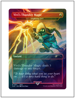 1x Vivi's Thunder Magic - Lightning Bolt Foil Secret Lair Final Fantasy Magic NM - Image 1