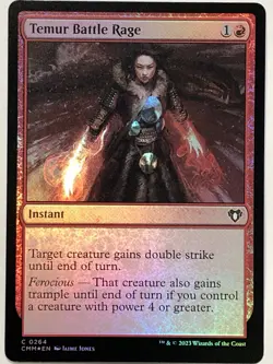 MTG TCG - Temur Battle Rage 0264 Foil Commander Masters - NM (Free Shipping $5+) - Image 1
