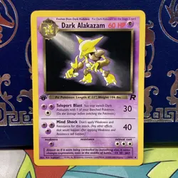 DARK ALAKAZAM Pokemon Card - WOTC - 1st Edition - Team Rocket - 18/82 - NM/M - Image 1