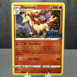 Silver Tempest Rapidash Black Star Promos SWSH270 Holo Rare Pokemon TCG NM - Image 1