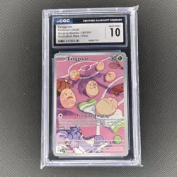 CGC 10 Gem Mint Exeggcute 192/191 Surging Sparks Illustration Rare Pokemon Slab - Image 1