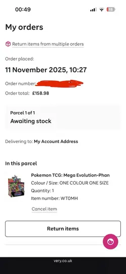 Pokemon TCG: Mega Evolution - Phantasmal Flames Booster Display Box (36 Packs) - Image 1