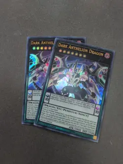YuGiOh! - 2X Dark Anthelion Dragon DUOV-EN036 Ultra Rare 1st Edition Near Mint - Image 1