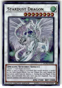Yugioh! Stardust Dragon DUPO-EN103 Ultra Rare Limited Edition NM - Image 1