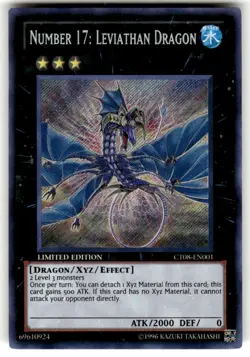 Yugioh Number 17: Leviathan Dragon CT08-EN001 Secret Rare Limited Edition NM - Image 1