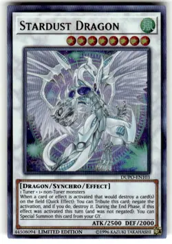 Yugioh Stardust Dragon DUPO-EN103 Ultra Rare Limited Edition NM - Image 1