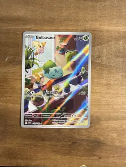 Pokemon TCG Bulbasaur Holo Card Illustration Stellar Crown Rare 143/142 - Image 1