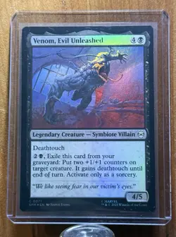 Venom, Evil Unleashed Foil C Marvel's Spider-Man 71 NM - Image 1